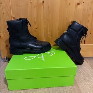 Sam Edelman Black Lace Up Boots like new